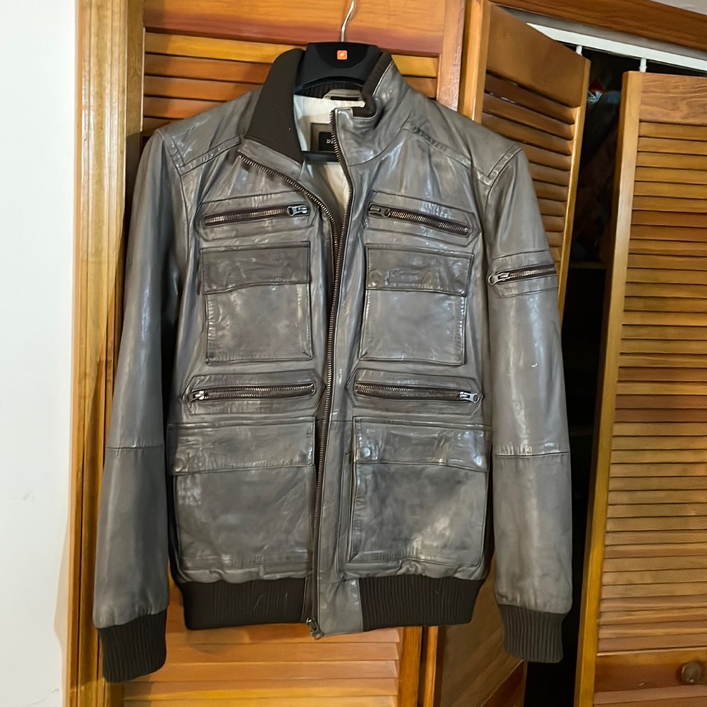 Black Rivet Leather Coat
